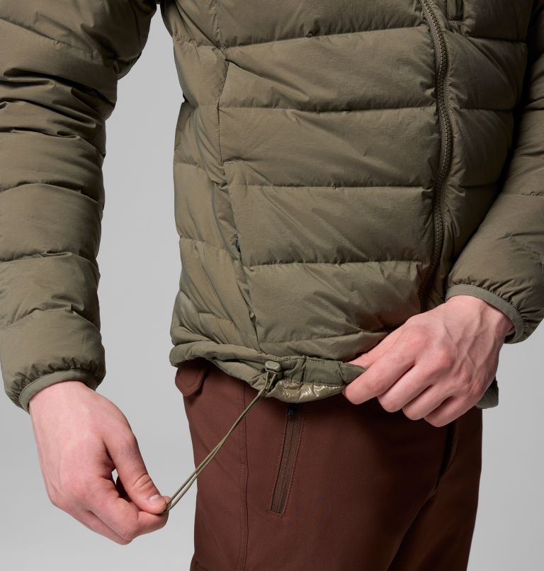 Men's Drift Peak Stretch Down Hooded Jacket, Color: Stone Green, image 9