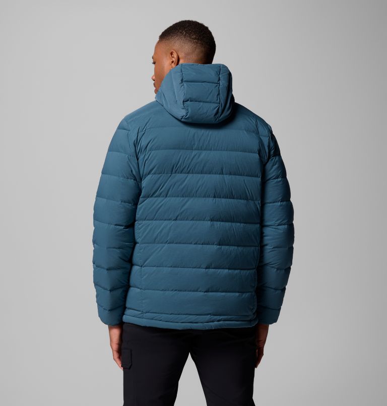Men's Drift Peak Stretch Down Hooded Jacket, Color: Everblue, image 3