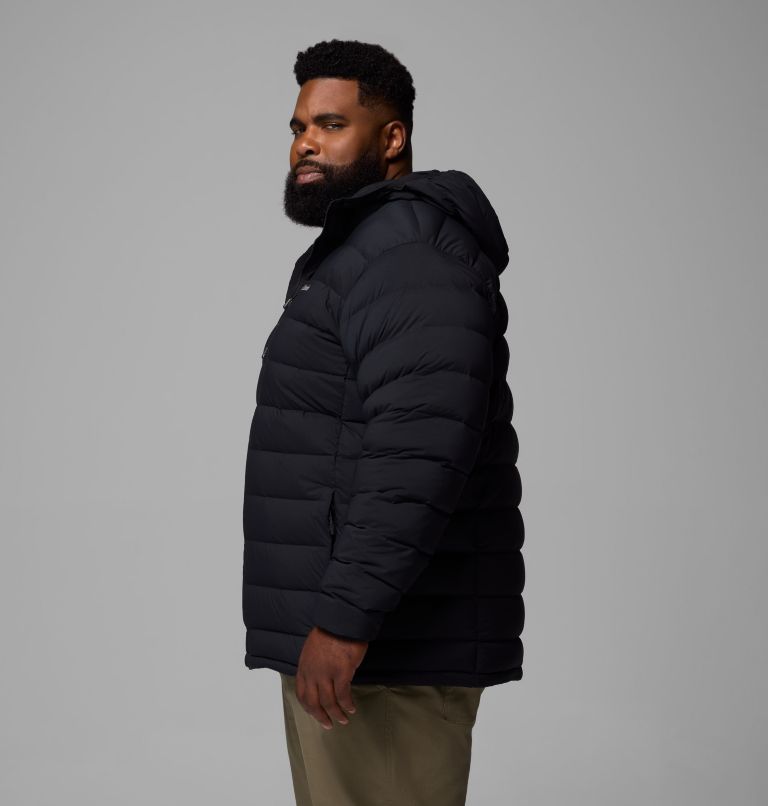 Manteau à capuchon en duvet extensible Drift Peak pour homme – Tailles forts, Color: Black, image 4