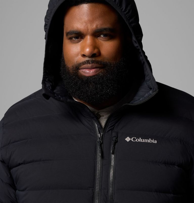 Manteau à capuchon en duvet extensible Drift Peak pour homme – Tailles forts, Color: Black, image 6
