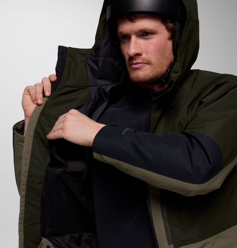 Men's Coreshot Jacket, Color: Stone Green, Greenscape, Black, image 5