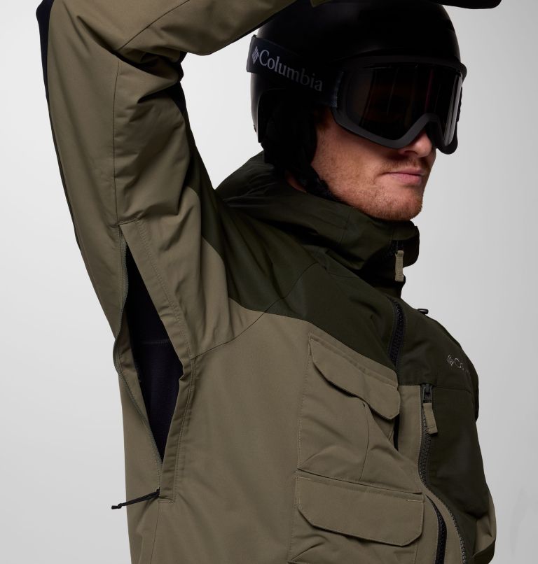Men's Coreshot Jacket, Color: Stone Green, Greenscape, Black, image 8
