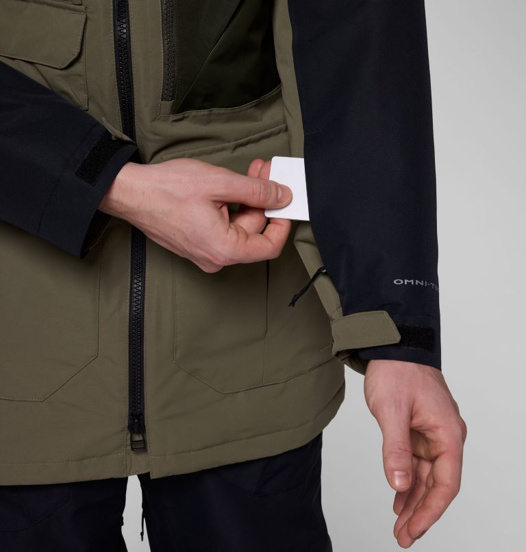 Men's Coreshot Jacket, Color: Stone Green, Greenscape, Black, image 9