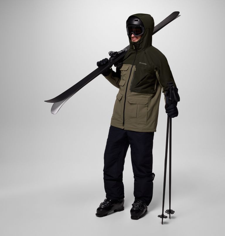 Men's Coreshot Jacket, Color: Stone Green, Greenscape, Black, image 2
