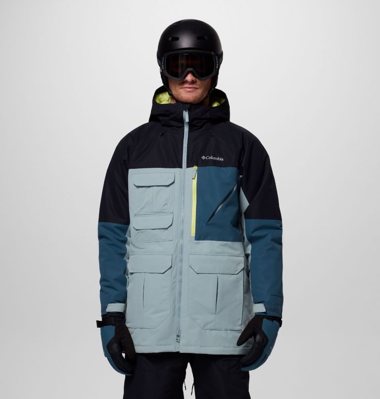 Men's Coreshot Waterproof Ski Jacket, Color: Crushed Blue, Black, Everblue, image 1