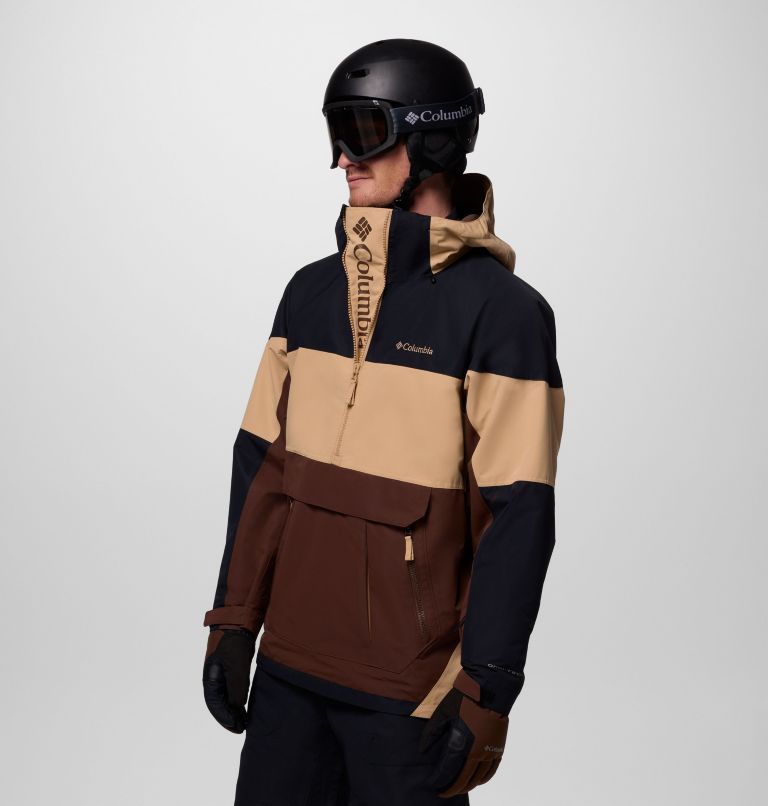 Men's Coreshot Shell Anorak, Color: Tobacco, Canoe, Black, image 4