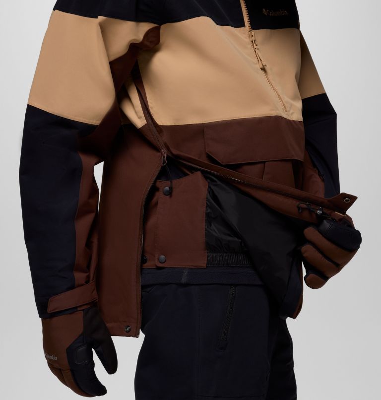 Men's Coreshot Shell Anorak, Color: Tobacco, Canoe, Black, image 6