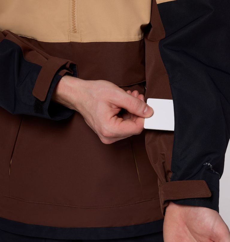 Men's Coreshot Shell Anorak, Color: Tobacco, Canoe, Black, image 8