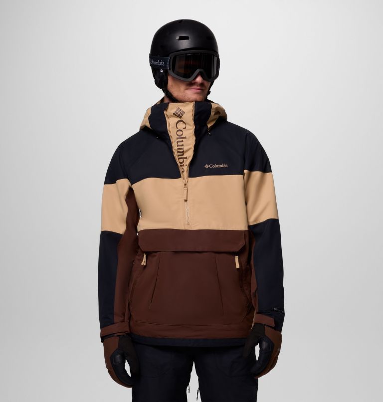 Men's Coreshot Shell Anorak, Color: Tobacco, Canoe, Black, image 1