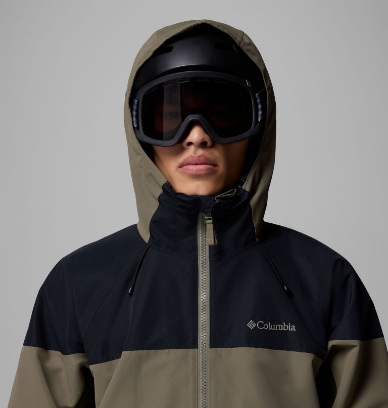Men's Coreshot Shell Anorak, Color: Greenscape, Stone Green, Black, image 13