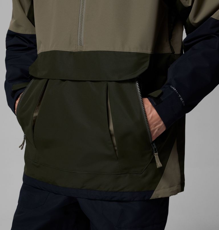Men's Coreshot Shell Anorak, Color: Greenscape, Stone Green, Black, image 10