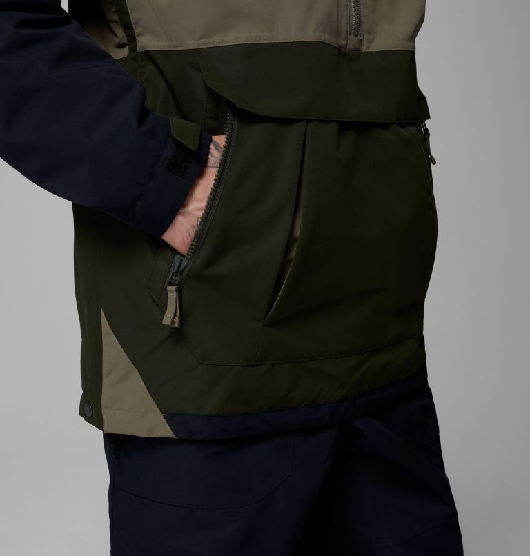 Men's Coreshot Shell Anorak, Color: Greenscape, Stone Green, Black, image 11