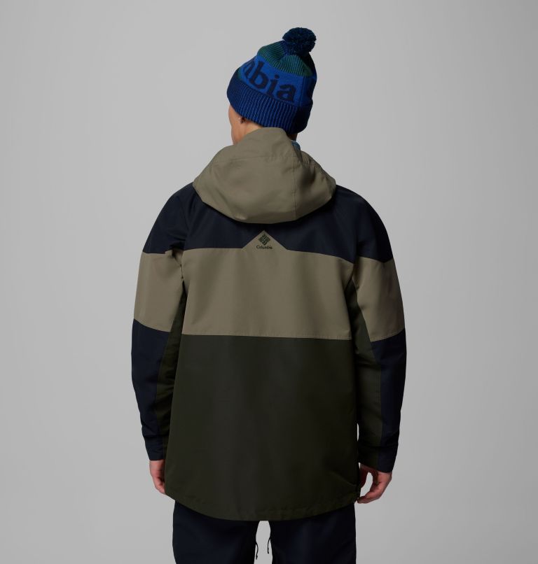 Men's Coreshot Shell Anorak, Color: Greenscape, Stone Green, Black, image 3