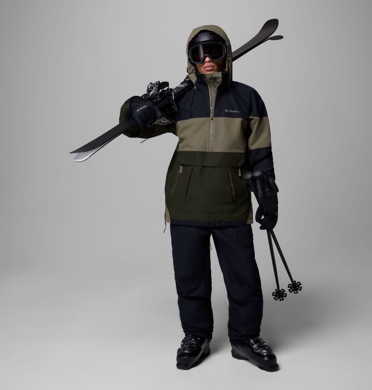Men's Coreshot Shell Anorak, Color: Greenscape, Stone Green, Black, image 2