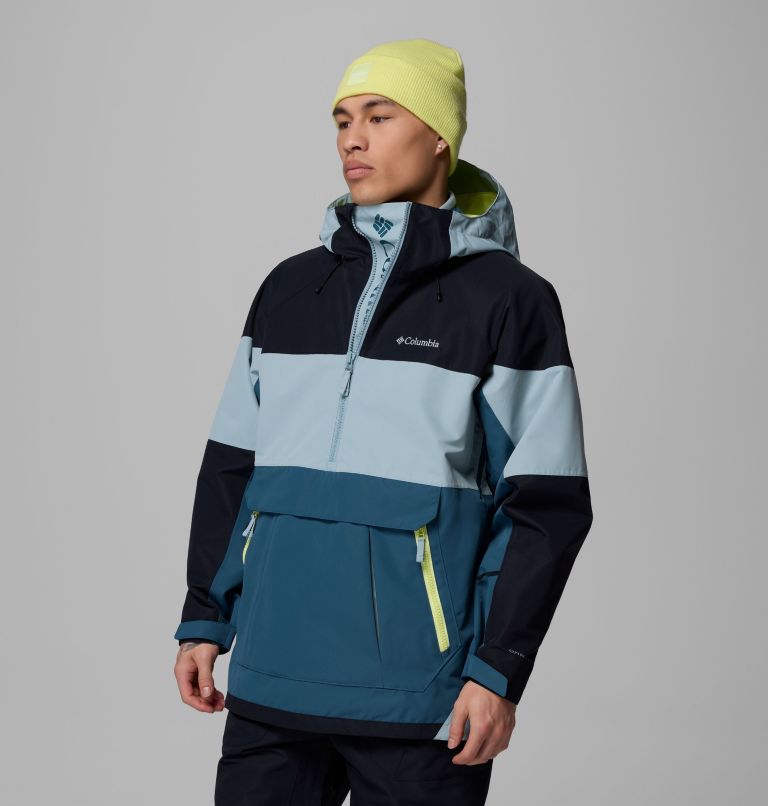 Men's Coreshot Shell Waterproof Ski Anorak, Color: Everblue, Crushed Blue, Black, image 4