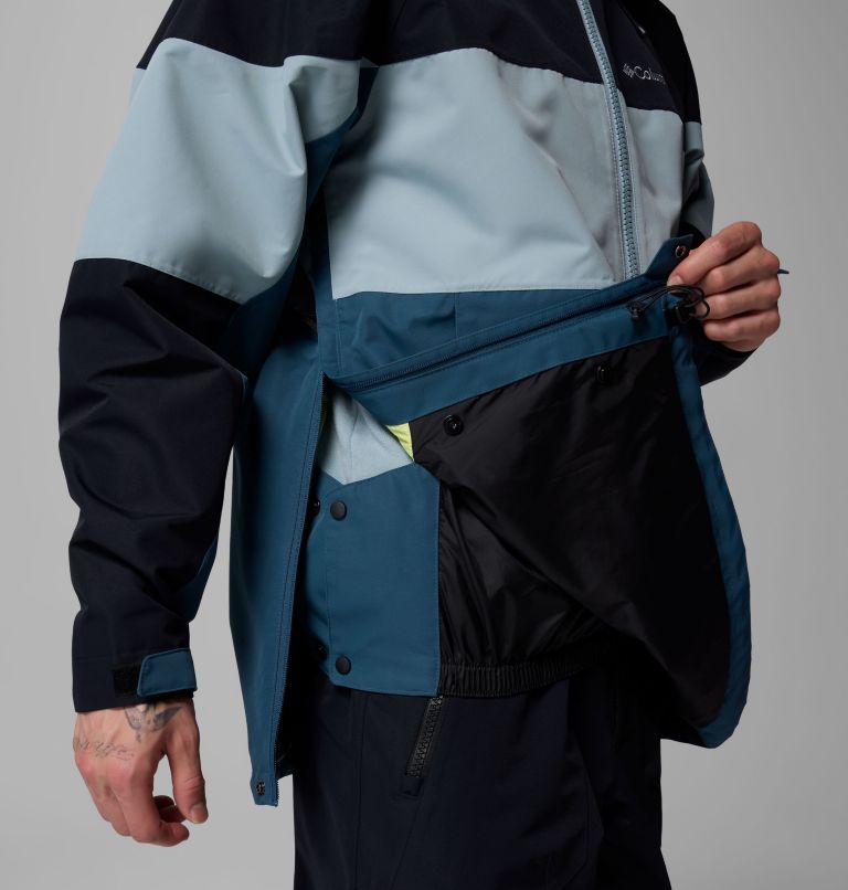 Men's Coreshot Shell Waterproof Ski Anorak, Color: Everblue, Crushed Blue, Black, image 7