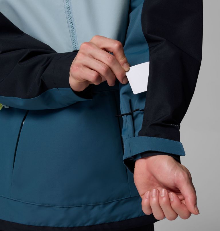 Men's Coreshot Shell Waterproof Ski Anorak, Color: Everblue, Crushed Blue, Black, image 9