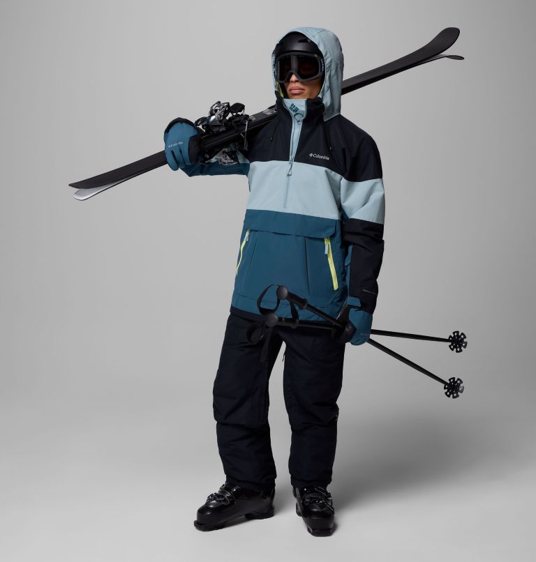 Men's Coreshot Shell Waterproof Ski Anorak, Color: Everblue, Crushed Blue, Black, image 2