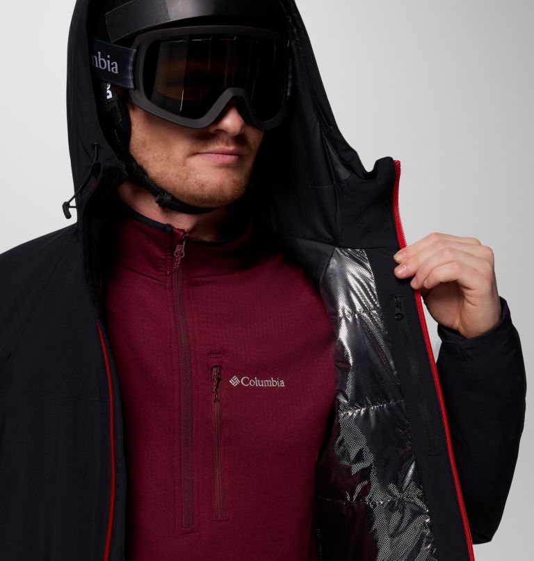 Men's Powder Prime Waterproof Ski Jacket, Color: Black, image 6