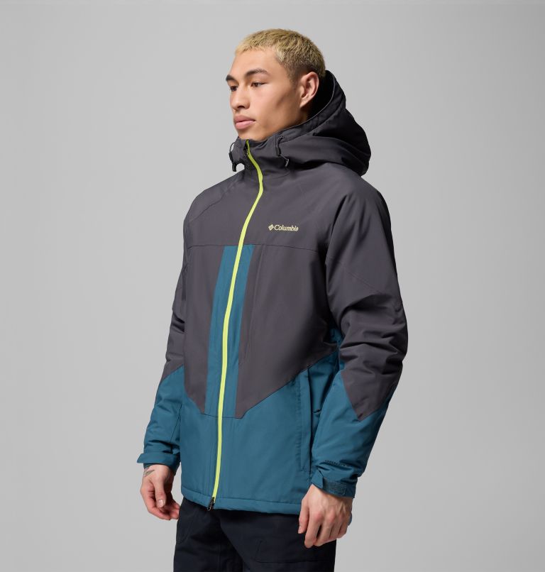 Men's Powder Prime Waterproof Ski Jacket, Color: Everblue, Shark, image 4