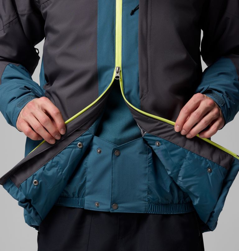 Men's Powder Prime Waterproof Ski Jacket, Color: Everblue, Shark, image 7