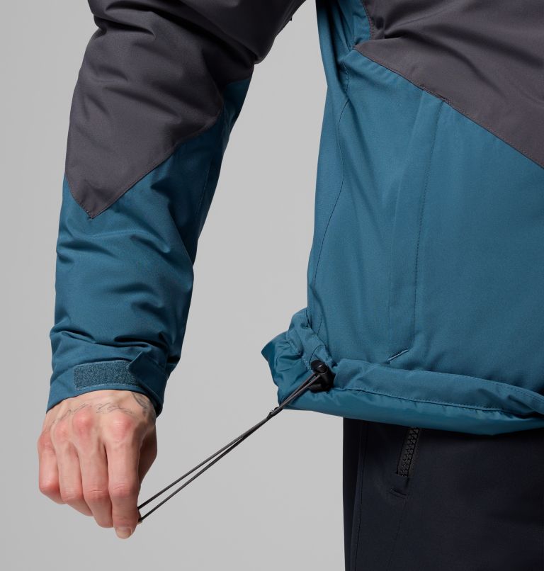 Men's Powder Prime Waterproof Ski Jacket, Color: Everblue, Shark, image 11