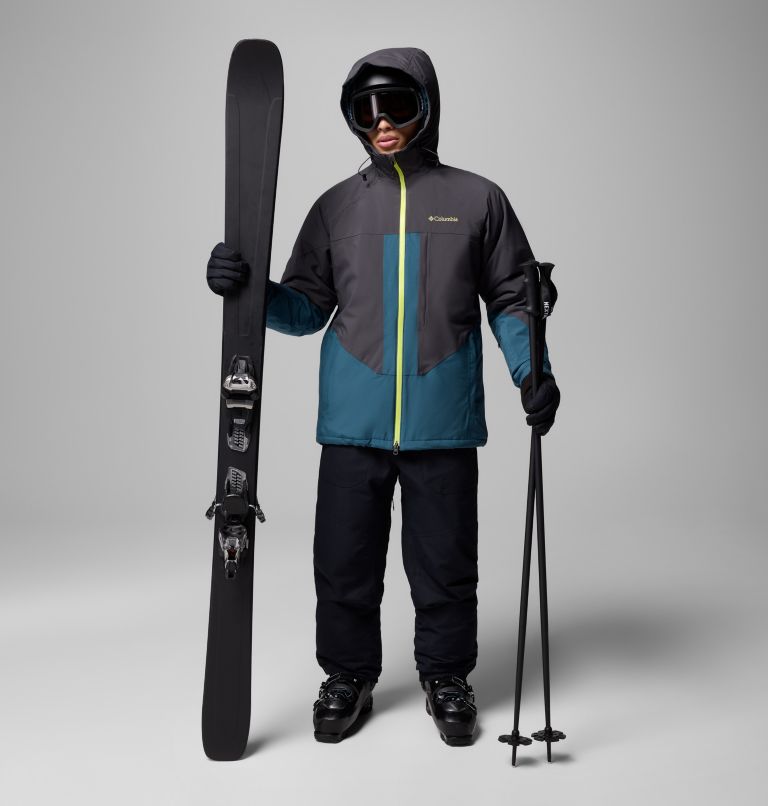 Men's Powder Prime Waterproof Ski Jacket, Color: Everblue, Shark, image 2