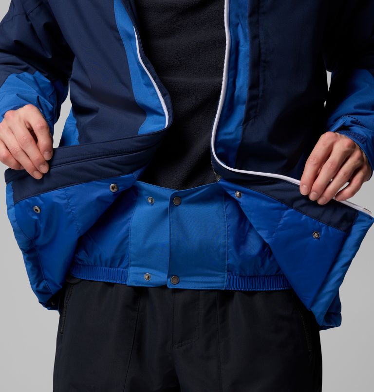 Men's Powder Prime Waterproof Ski Jacket, Color: Mountain Blue, Collegiate Navy, image 7