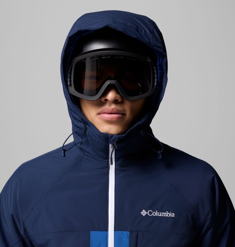 Men's Powder Prime Waterproof Ski Jacket, Color: Mountain Blue, Collegiate Navy, image 8