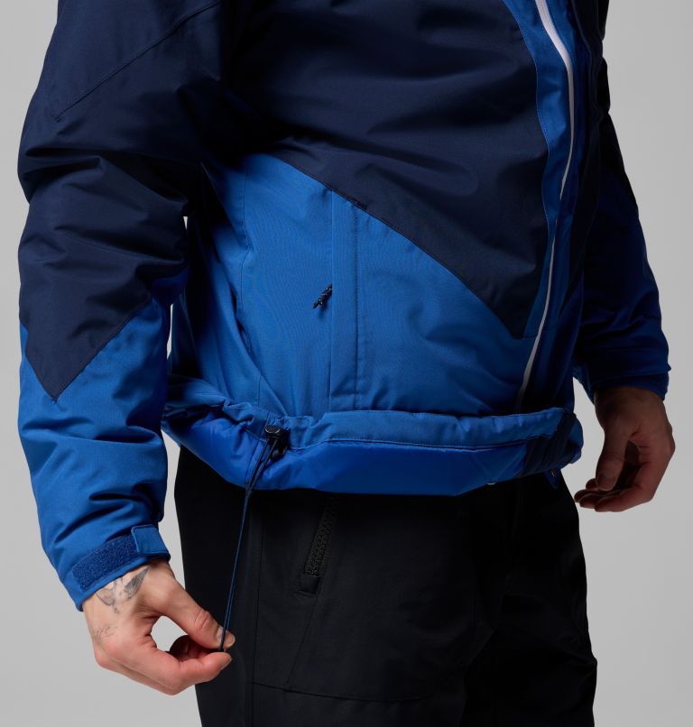 Men's Powder Prime Waterproof Ski Jacket, Color: Mountain Blue, Collegiate Navy, image 11