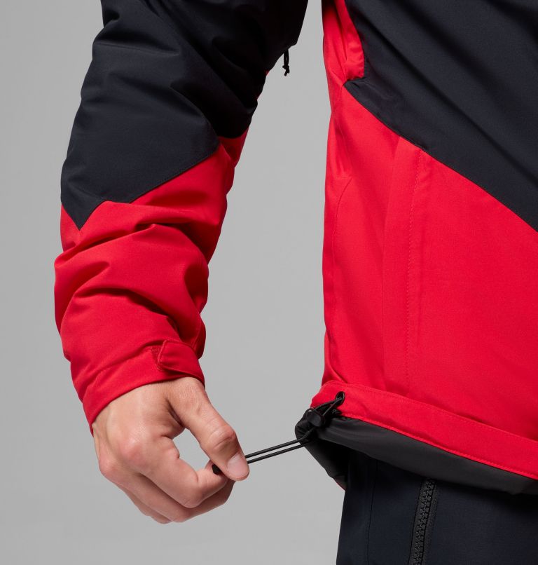 Men's Powder Prime Waterproof Ski Jacket, Color: Mountain Red, Black, image 11