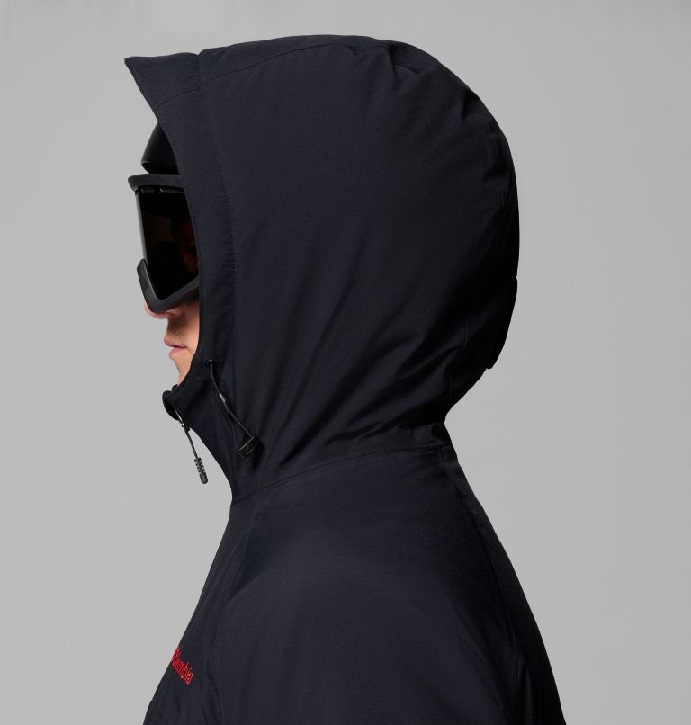 Men's Powder Prime Waterproof Ski Jacket, Color: Mountain Red, Black, image 12