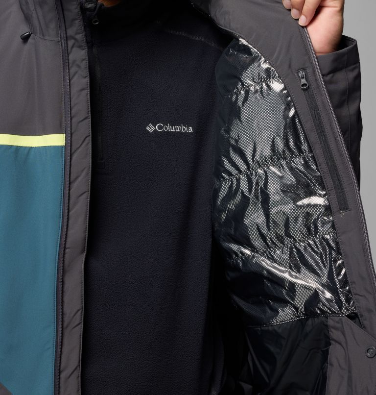 Men's Liftline Waterproof Ski Jacket, Color: Shark, Everblue, image 6