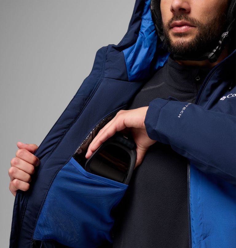 Men's Liftline Waterproof Ski Jacket, Color: Collegiate Navy, Mountain Blue, image 5