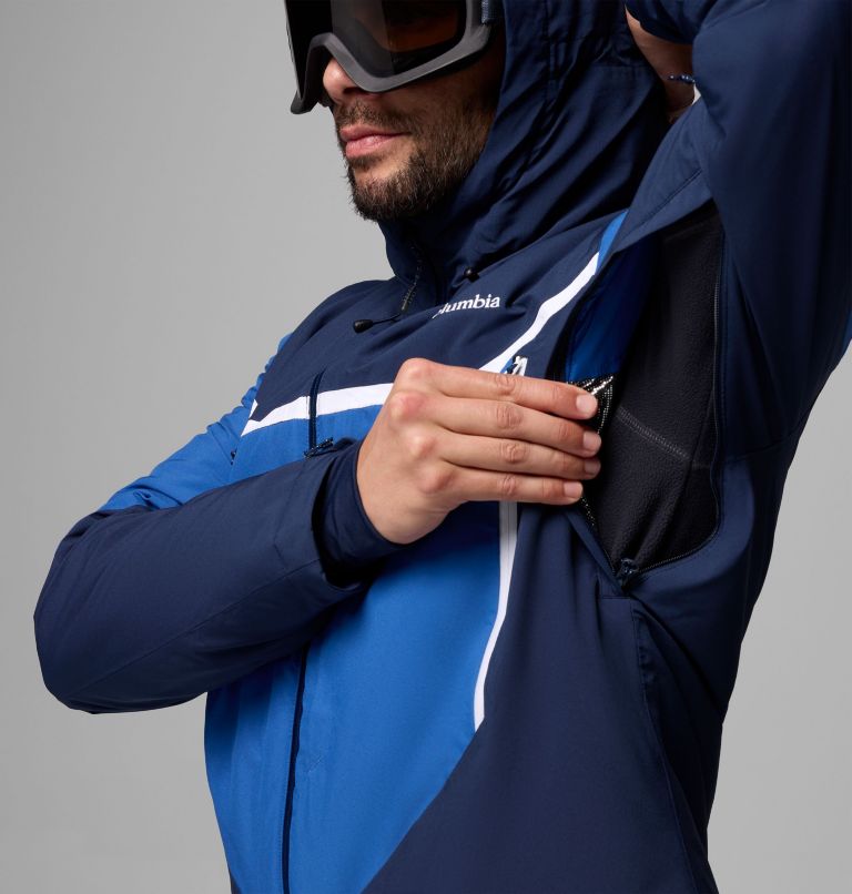 Men's Liftline Waterproof Ski Jacket, Color: Collegiate Navy, Mountain Blue, image 9