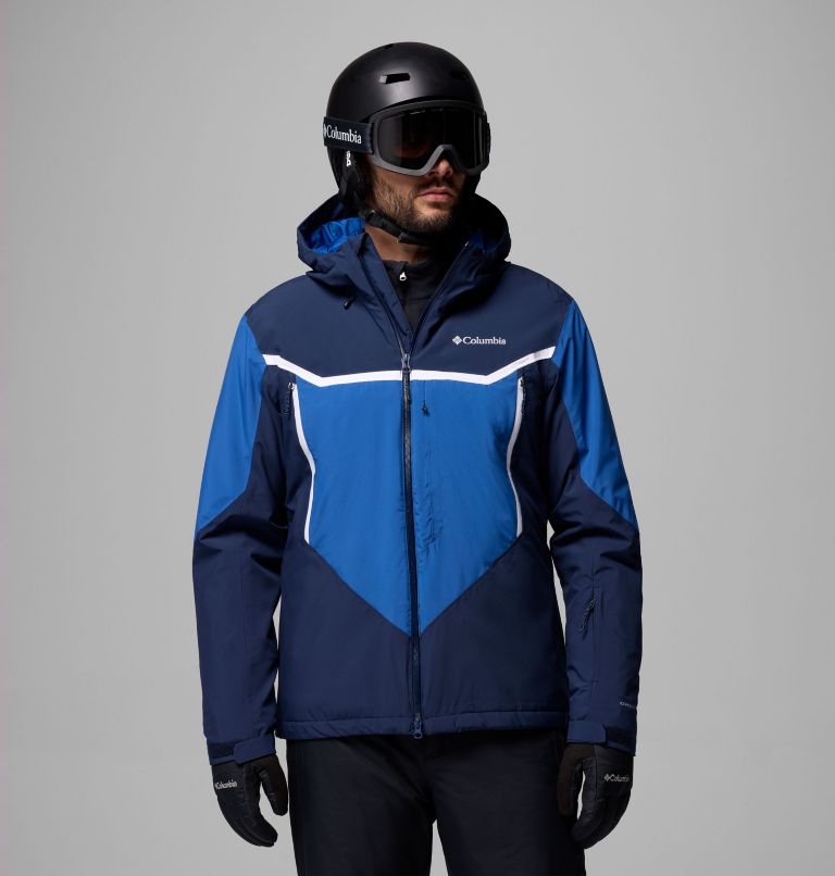 Men's Liftline Waterproof Ski Jacket, Color: Collegiate Navy, Mountain Blue, image 1
