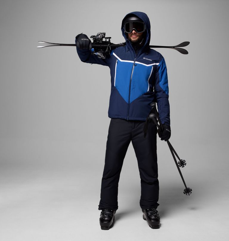 Men's Liftline Waterproof Ski Jacket, Color: Collegiate Navy, Mountain Blue, image 2