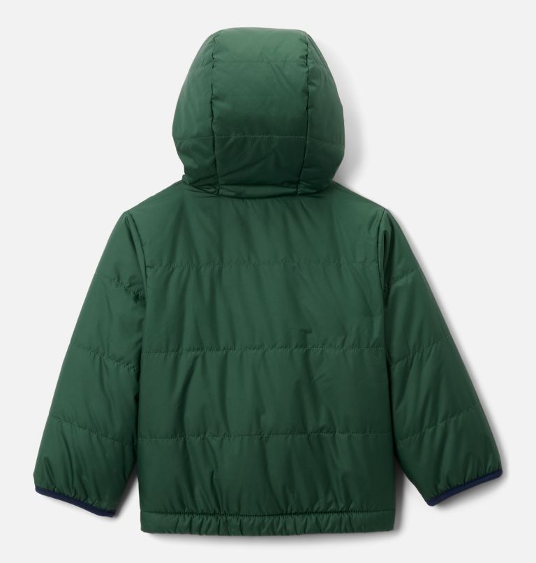 Toddler Double Trouble III Jacket, Color: Rain Forest, Collegiate Navy Dinoflauge, image 2
