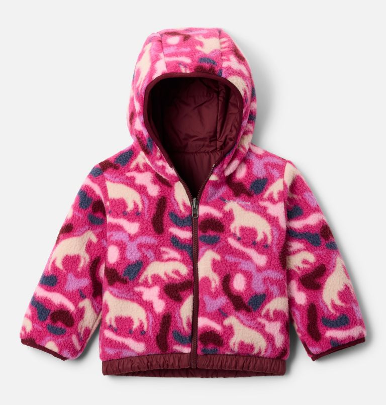 Toddler Double Trouble III Jacket, Color: Rich Wine, Pink Ice Uniflauge, image 3