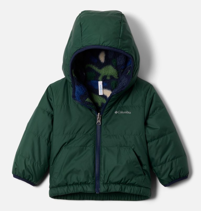 Kids' Infant Double Trouble III Jacket, Color: Rain Forest, Collegiate Navy Dinoflauge, image 1