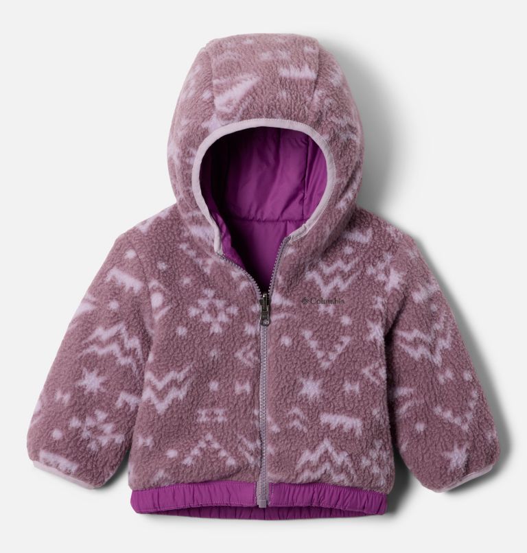 Kids' Infant Double Trouble III Jacket, Color: Razzle, Shale Purple Peaked Tonal, image 3