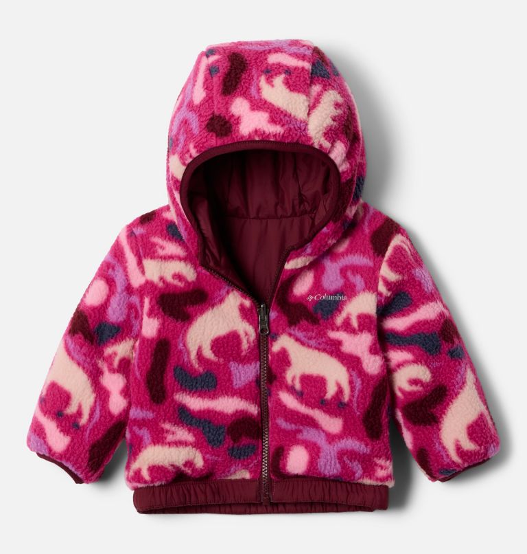 Kids' Infant Double Trouble III Jacket, Color: Rich Wine, Pink Ice Uniflauge, image 3