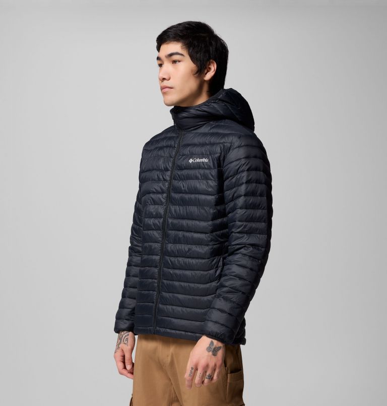 Men's Powder Pass Hooded Jacket, Color: Black, image 4