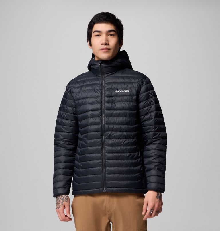 Men's Powder Pass Hooded Jacket, Color: Black, image 5