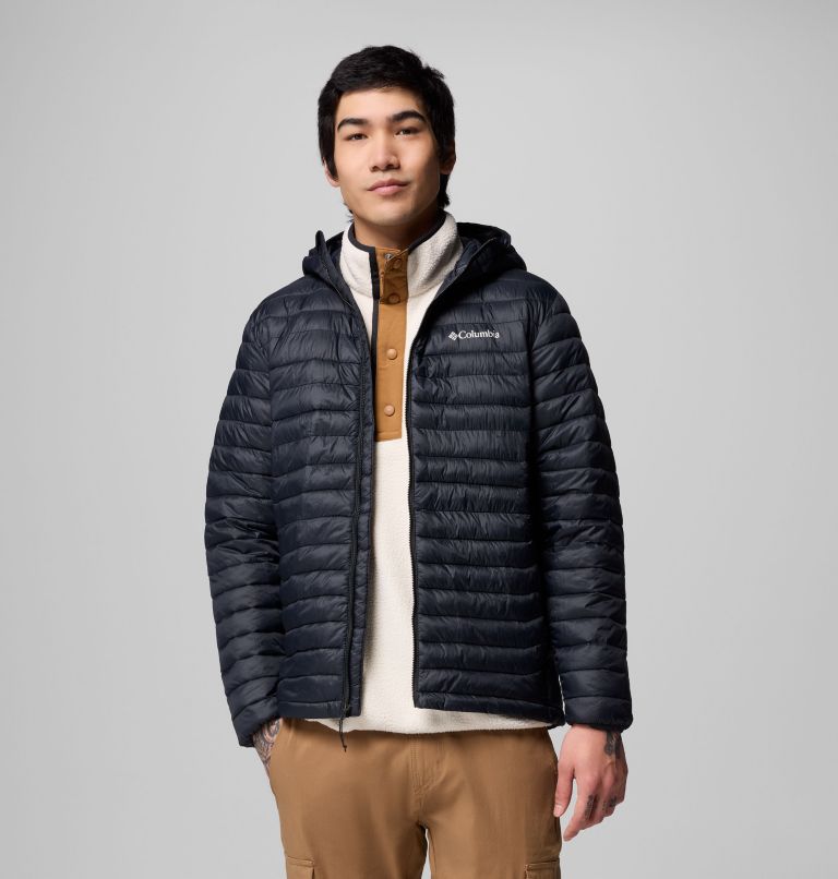Men's Powder Pass Hooded Jacket, Color: Black, image 1