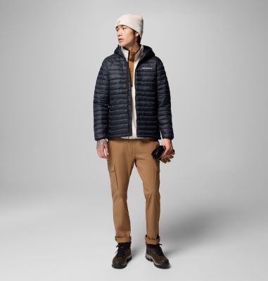 Men's Powder Pass Hooded Jacket, Color: Black, image 2