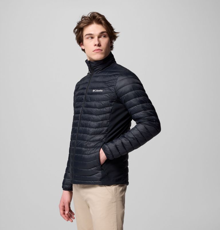 Men's Powder Pass Hybrid Jacket, Color: Black, image 4