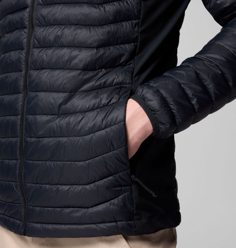 Men's Powder Pass Hybrid Jacket, Color: Black, image 7