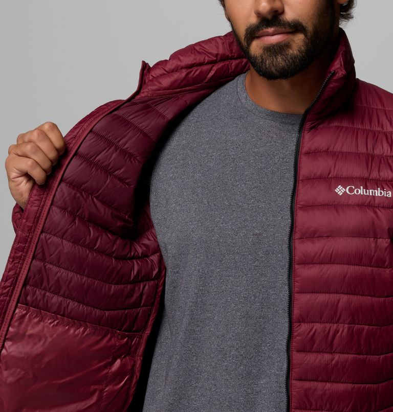 Men's Powder Pass Hybrid Insulated Puffer Jacket, Color: Rich Wine, Black, image 6