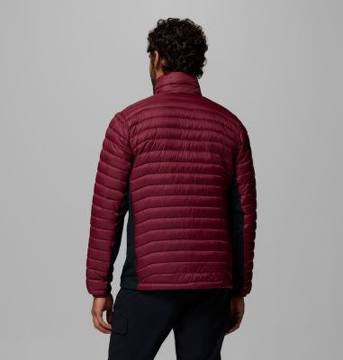 Powder Pass Hybrid isolierte Puffer Jacke für Männer, Color: Rich Wine, Black, image 7